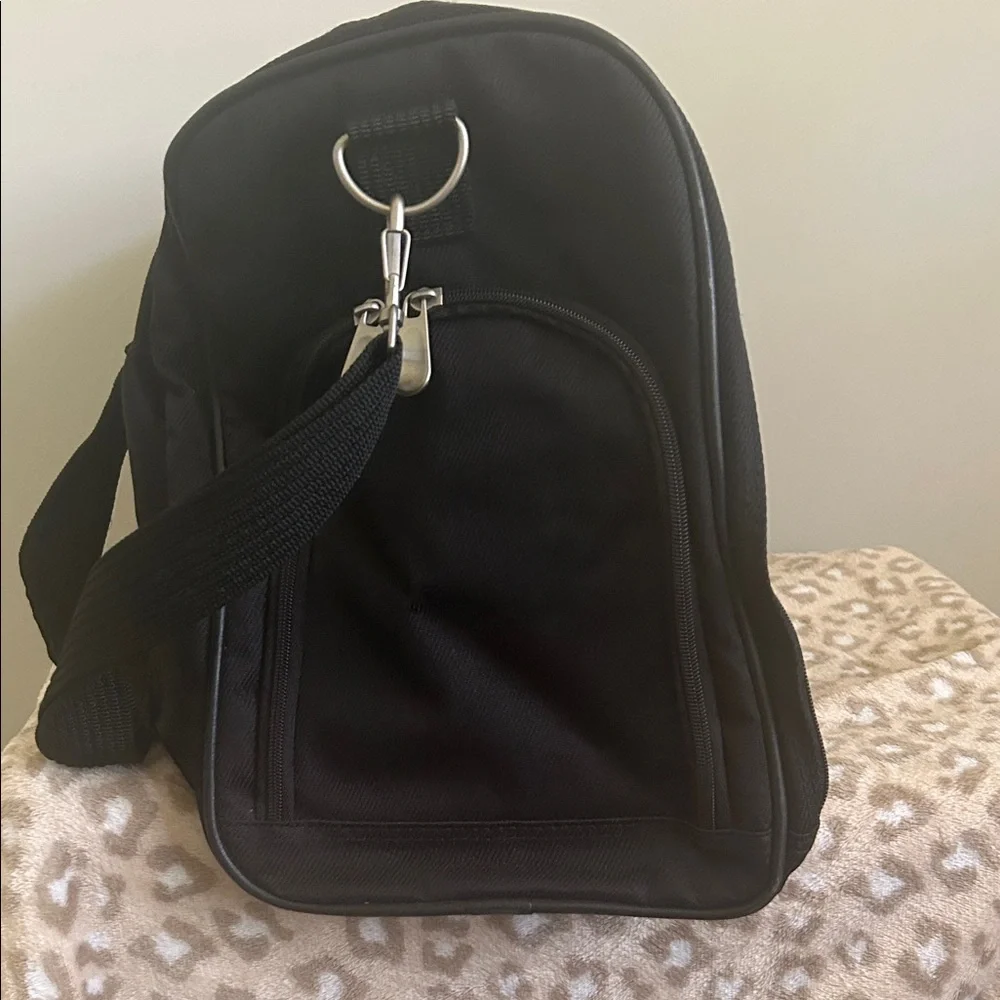 Sleek Black Travel Duffel Bag